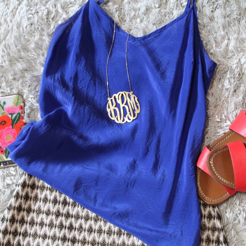 💙J. Crew Blue Silk Cami 💎😍